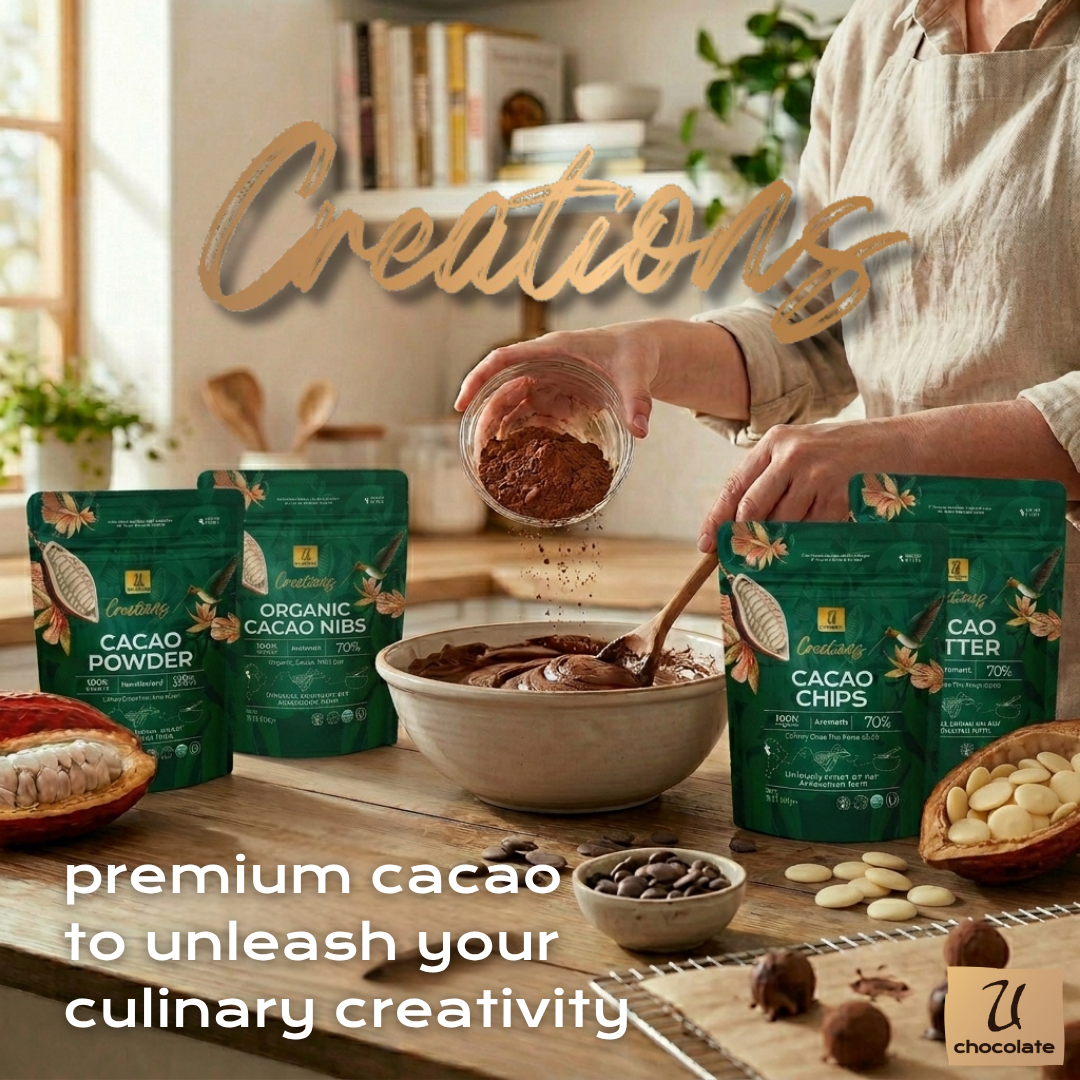 U Chocolate organic cacao - farm sourced ingredients