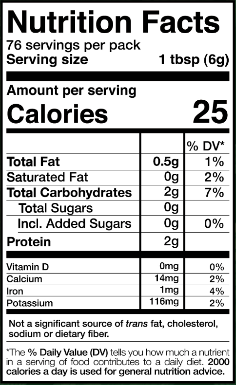 Nutrition facts