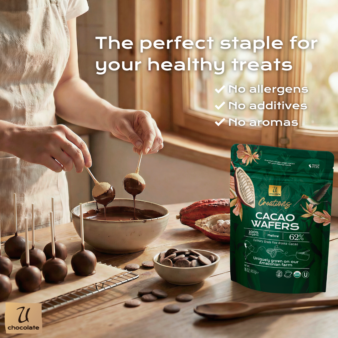 Organic 62% Cacao Wafers