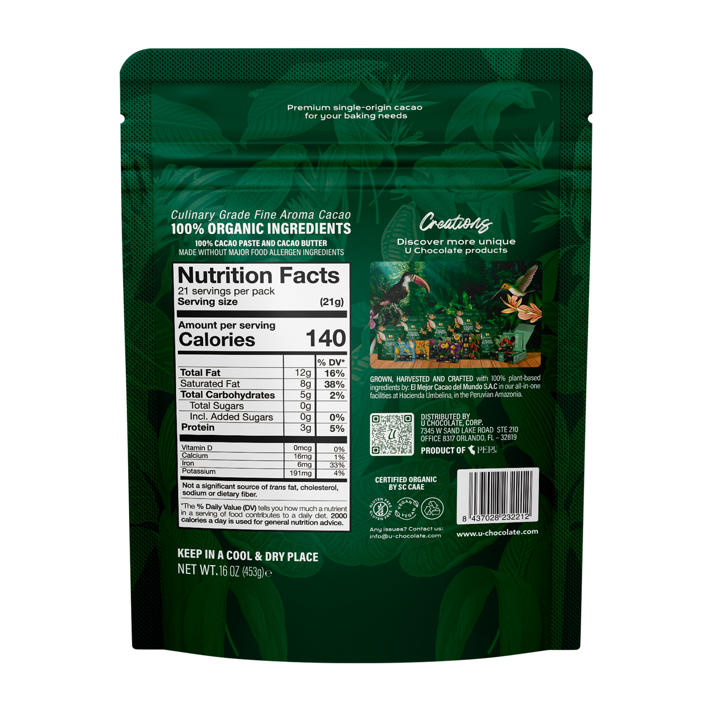 Organic 100% Cacao Chips