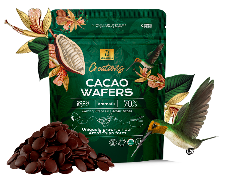 Organic 70% Cacao Wafers