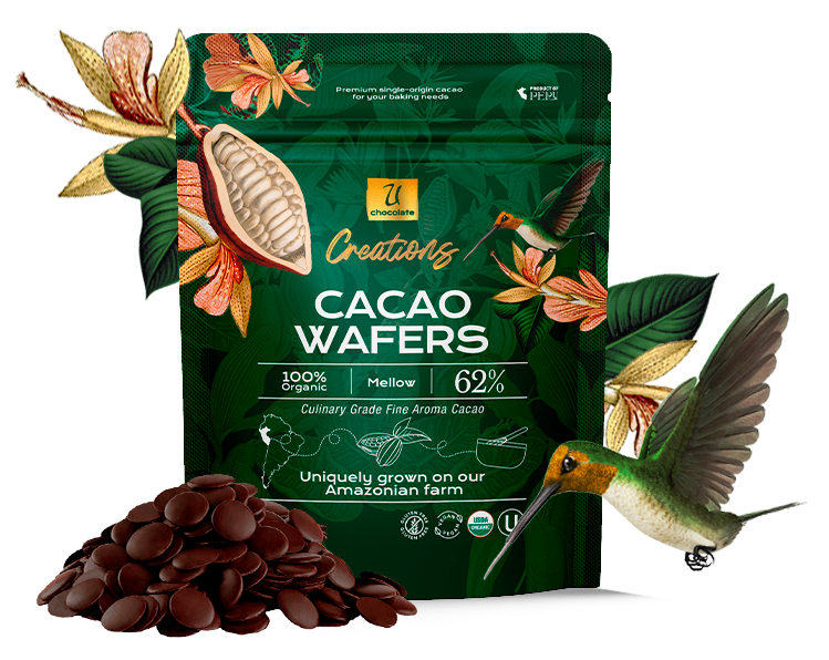 Organic 62% Cacao Wafers