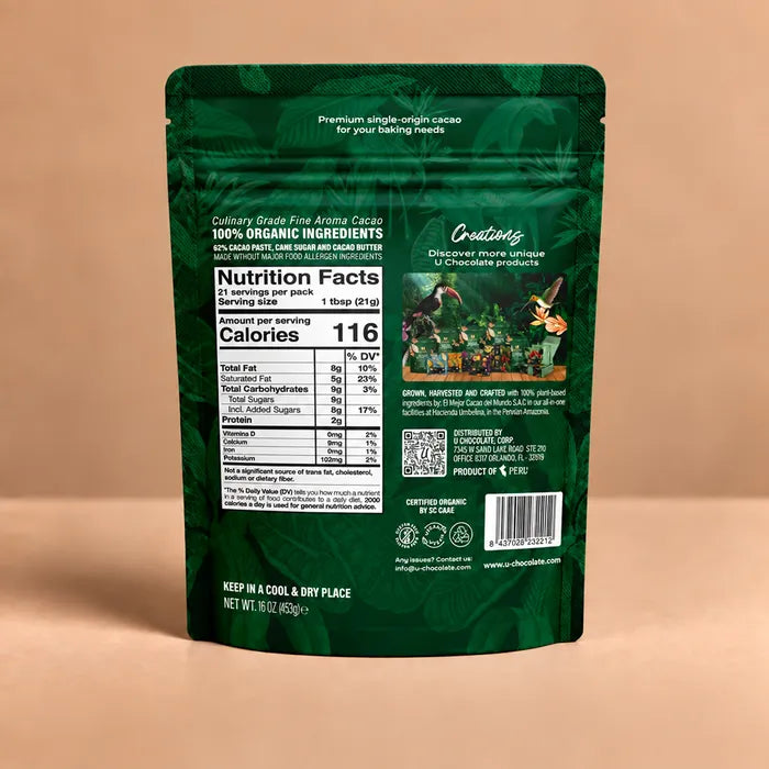 Organic 62% Cacao Wafers