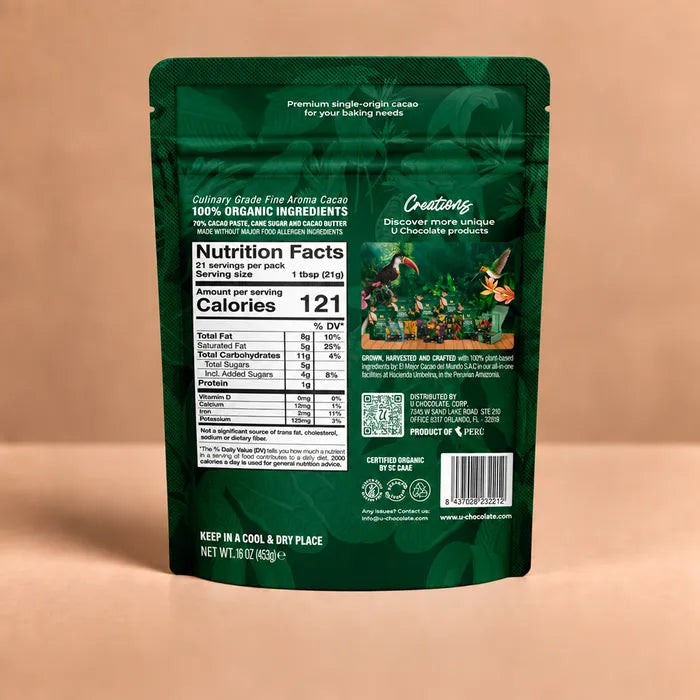 Organic 70% Cacao Wafers