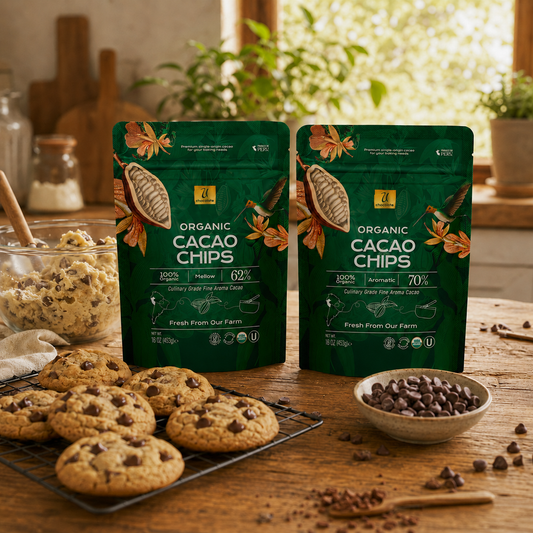 Choc Chip Cookie Combo - organic 70% and 62% cacao chips from U Chocolate