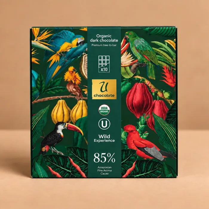 Dark Chocolate Bars 85% - Wild Experience - Pack 10 bars