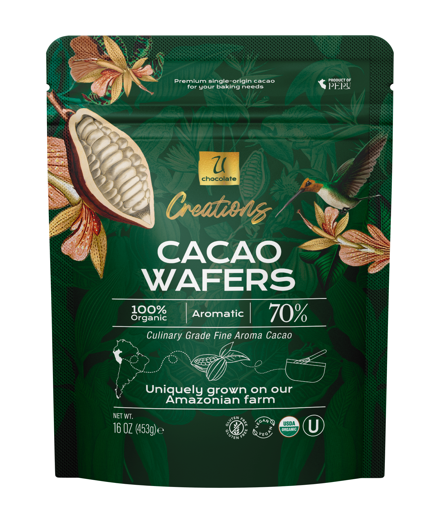 Organic 70% Cacao Wafers
